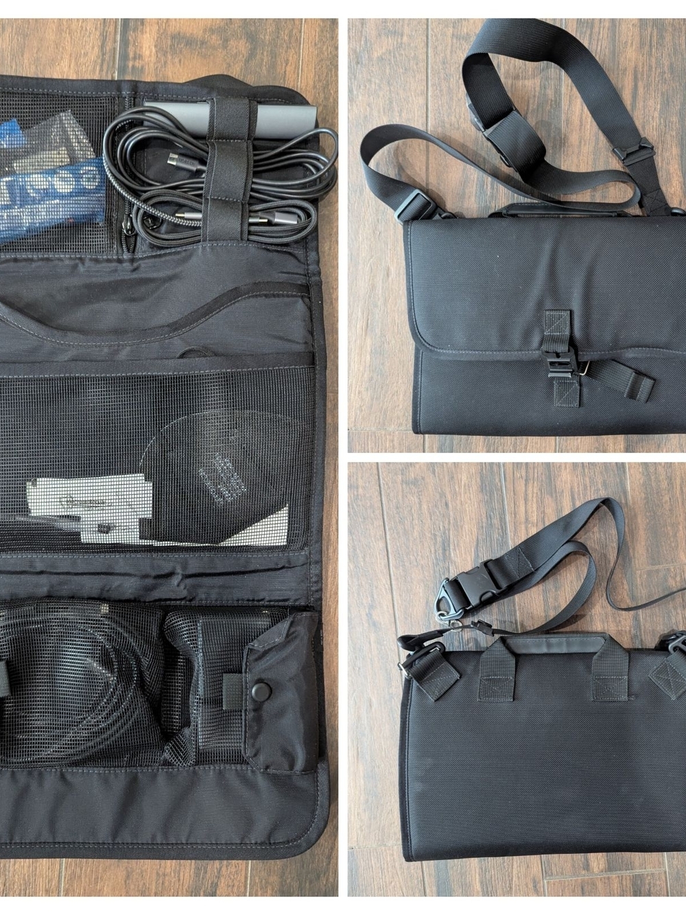 Dsptch Portfolio 13" Black Messenger Bag w Adjustable Shoulder Strap *LIKE NEW*
